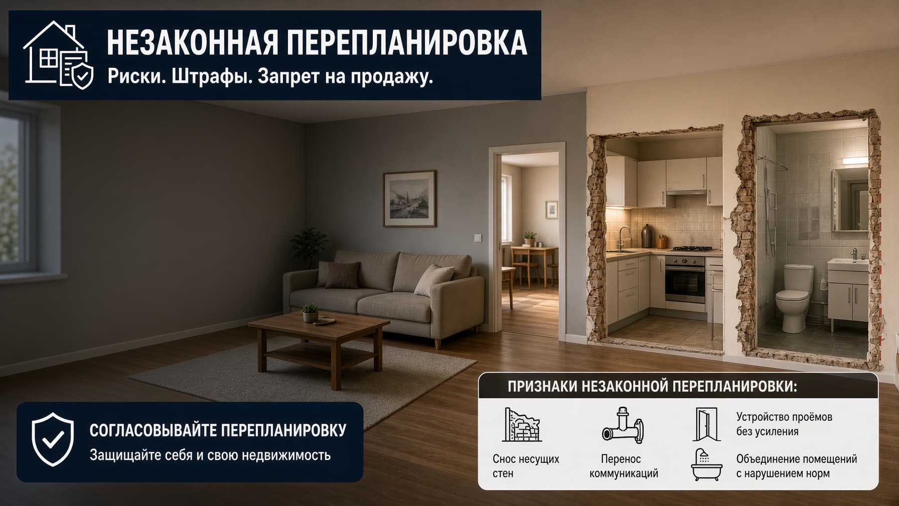 Незаконная перепланировка: как новый закон может лишить собственника квартиры